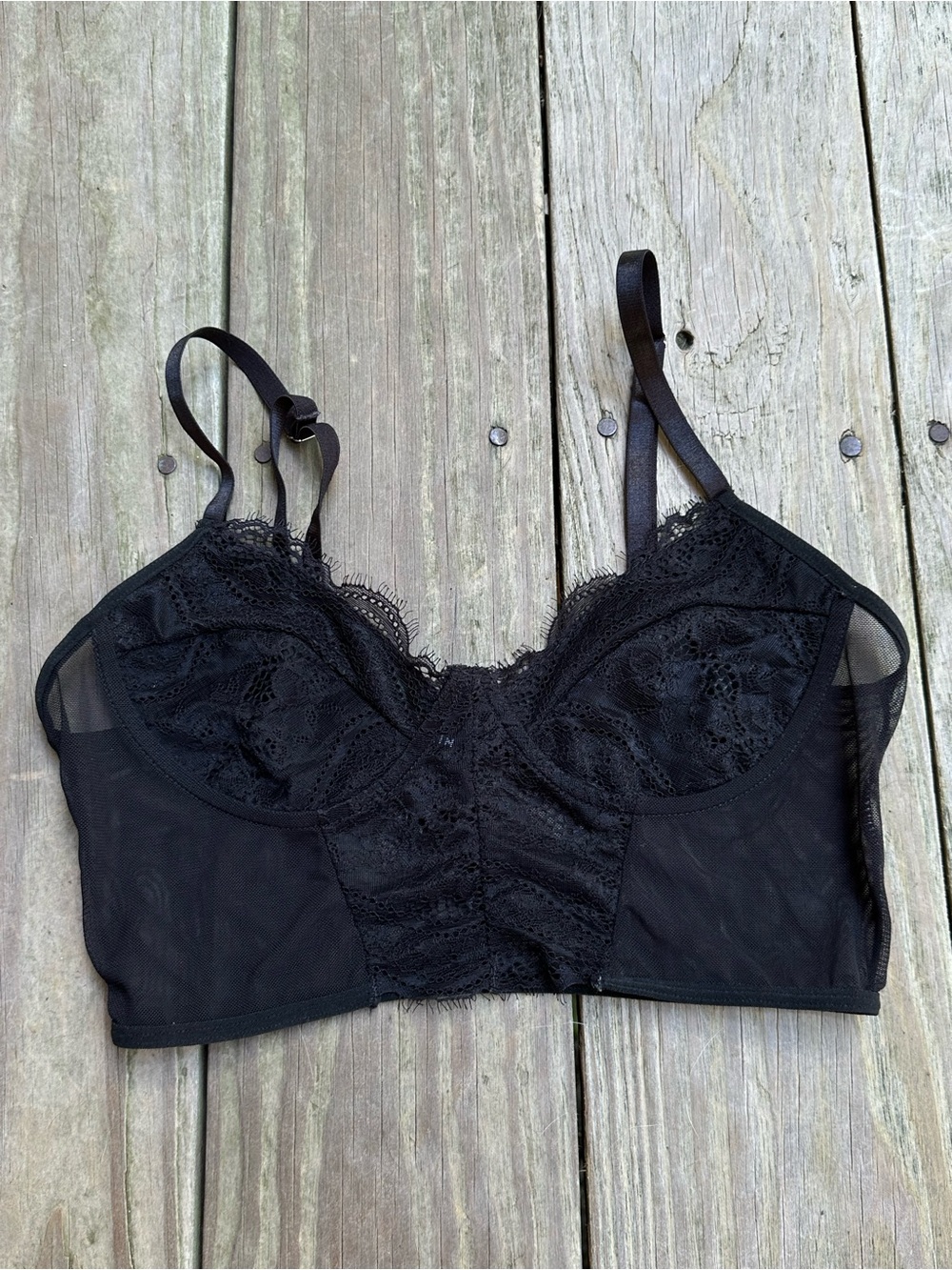 Shein Cropped Black corset style top Small
